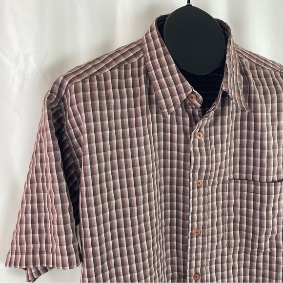 EIGHTY Eight Men's Plaid Button Down Short Sleeve Shirt Size L - Picture 4 of 8